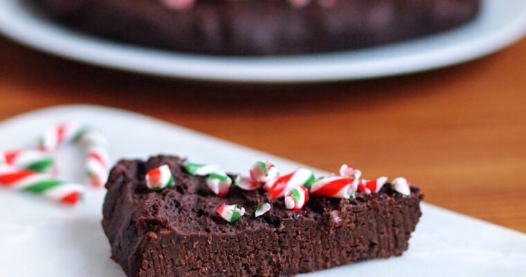 Vegan Peppermint Fudgy Brownie Cake With Healthier Ingredients