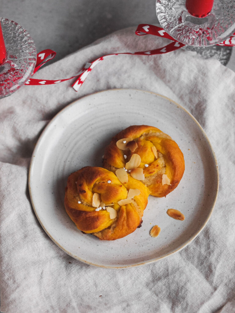 Vegan Lussekatter - Swedish Saffron Christmas Buns