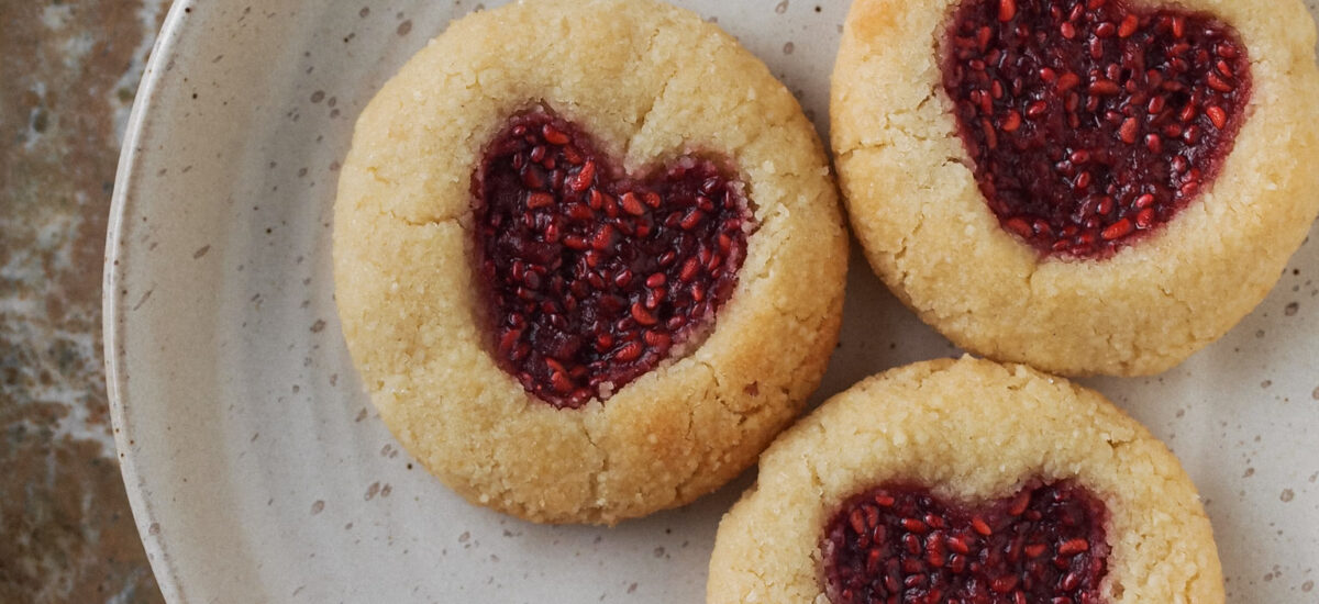 Vegan Swedish Hallongrottor Cookies - Healthier Gluten Free Style