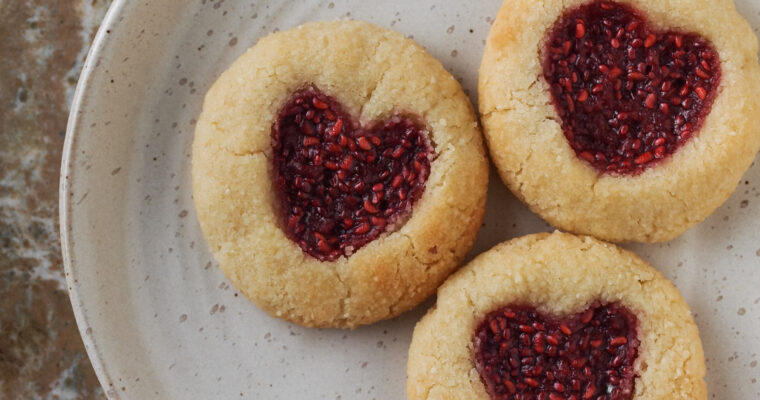 Vegan Swedish Hallongrottor Cookies – Healthier Gluten Free Style