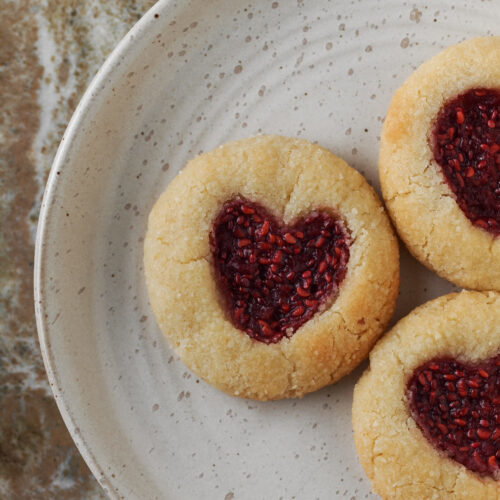 Vegan Swedish Hallongrottor Cookies - Healthier Gluten Free Style