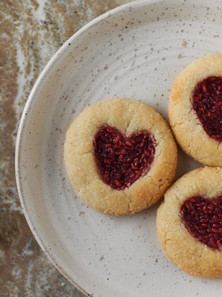 Vegan Swedish Hallongrottor Cookies - Healthier Gluten Free Style