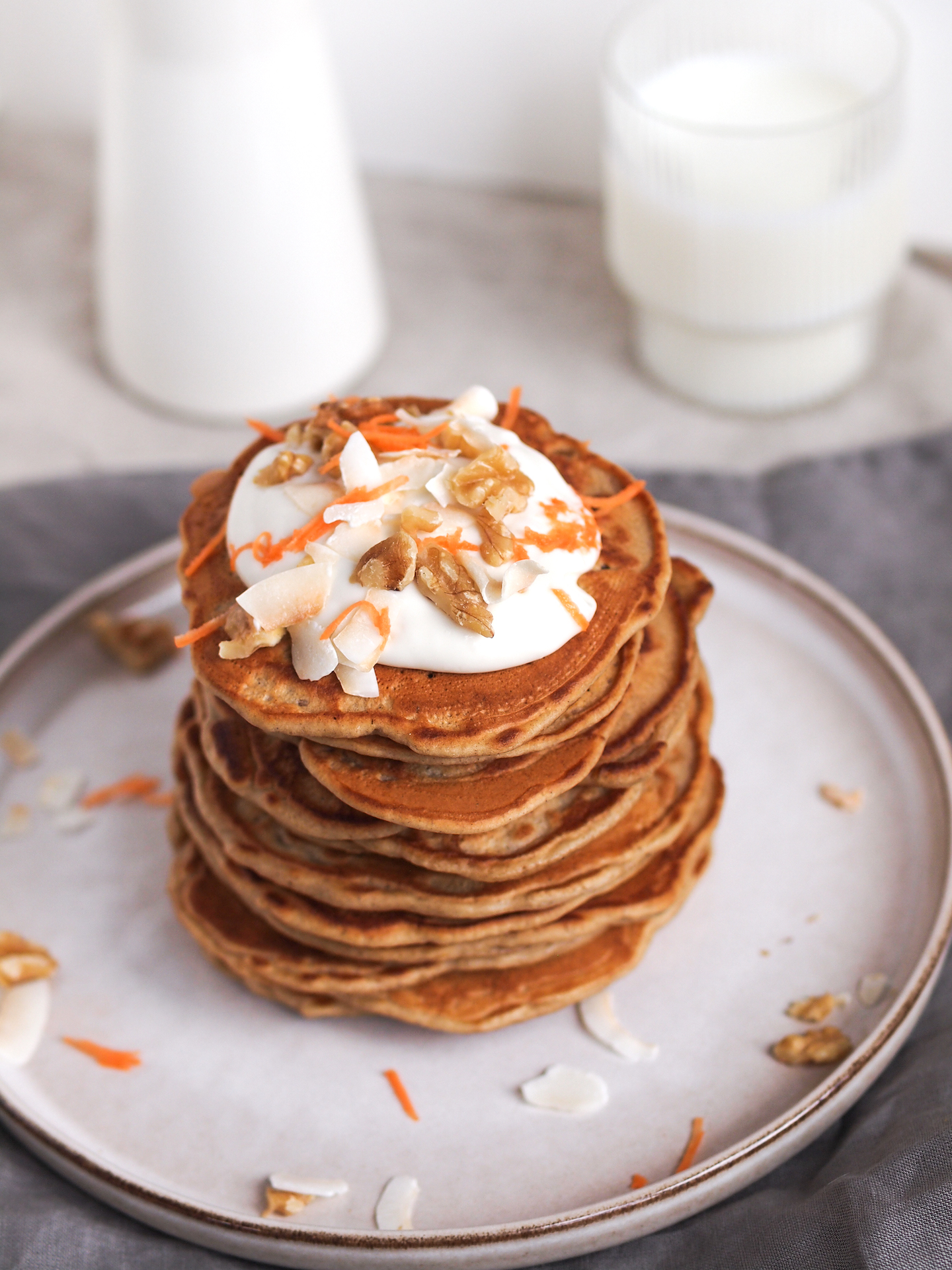 vegan carrot cake pancakes