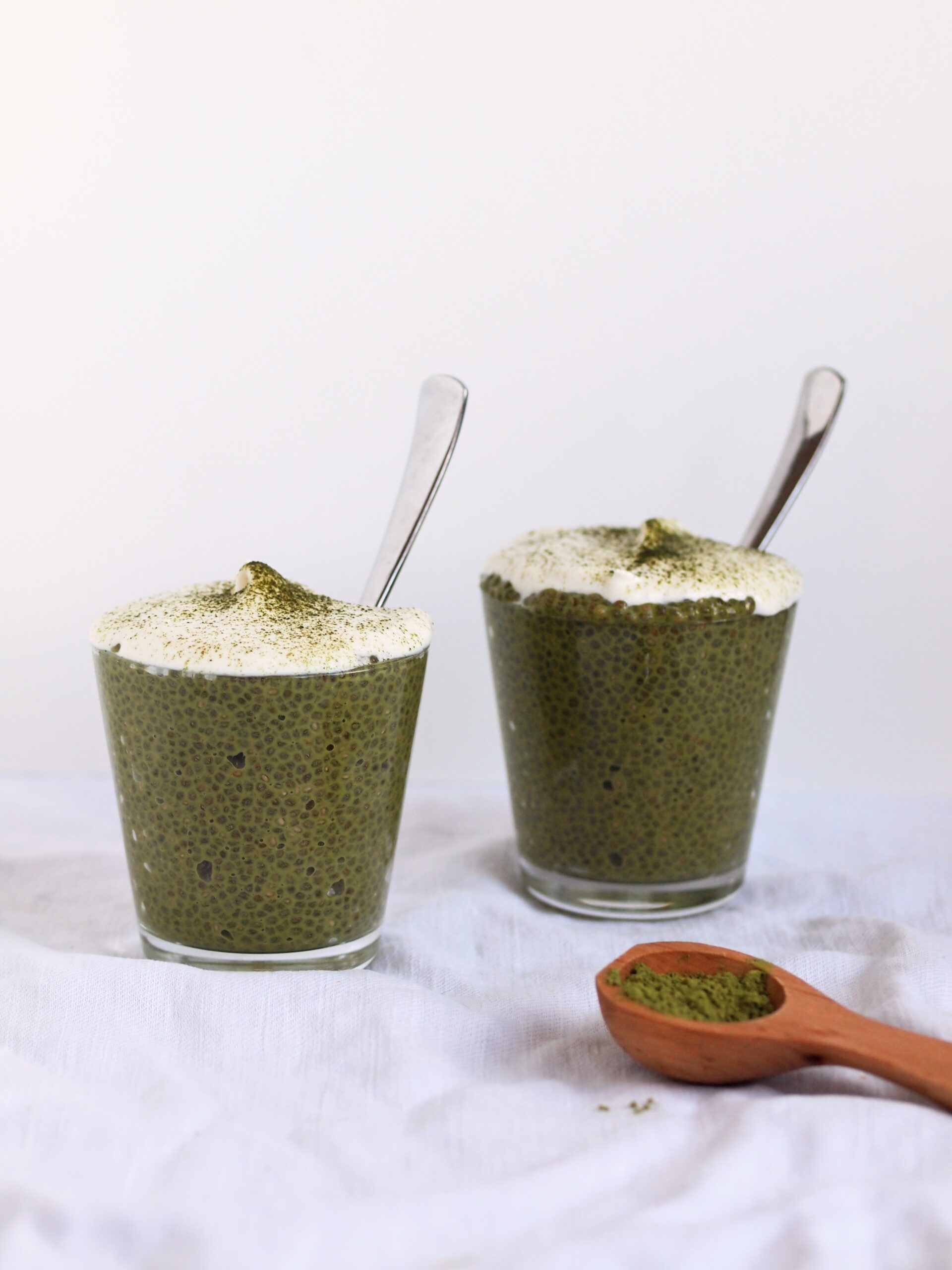 Matcha Cheese Tea Chia Pudding (Vegan / Gluten & Dairy free)