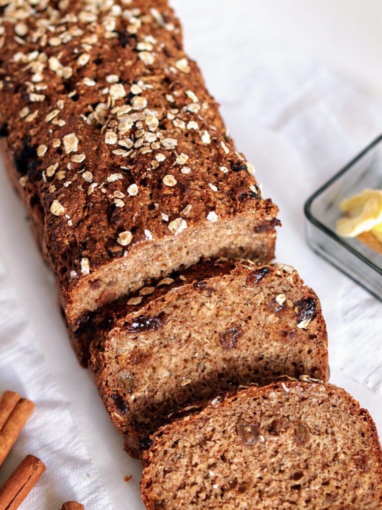 healthy vegan cinnamon raisin bread