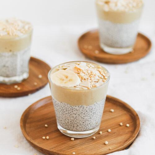 healthy banana cream pie chia pudding