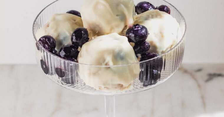 No – Bake White Chocolate Blueberry Cake Bites (Vegan/Gluten Free)