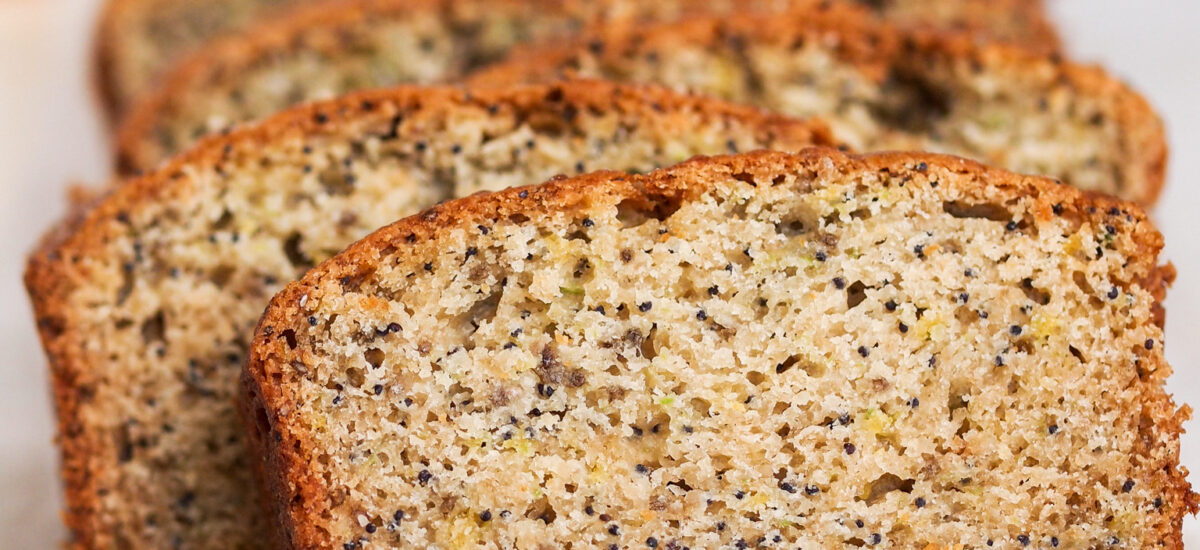 vegan lemon poppy seed zucchini loaf