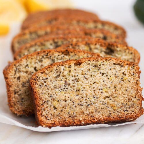 vegan lemon poppy seed zucchini loaf