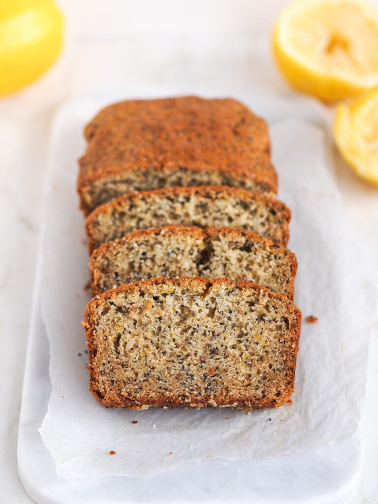 vegan lemon poppy seed zucchini loaf