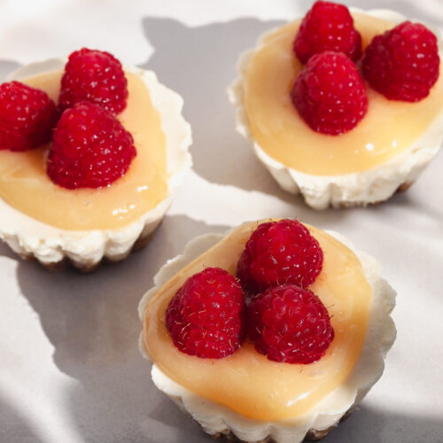 vegan lemon raspberry cheesecake no bake