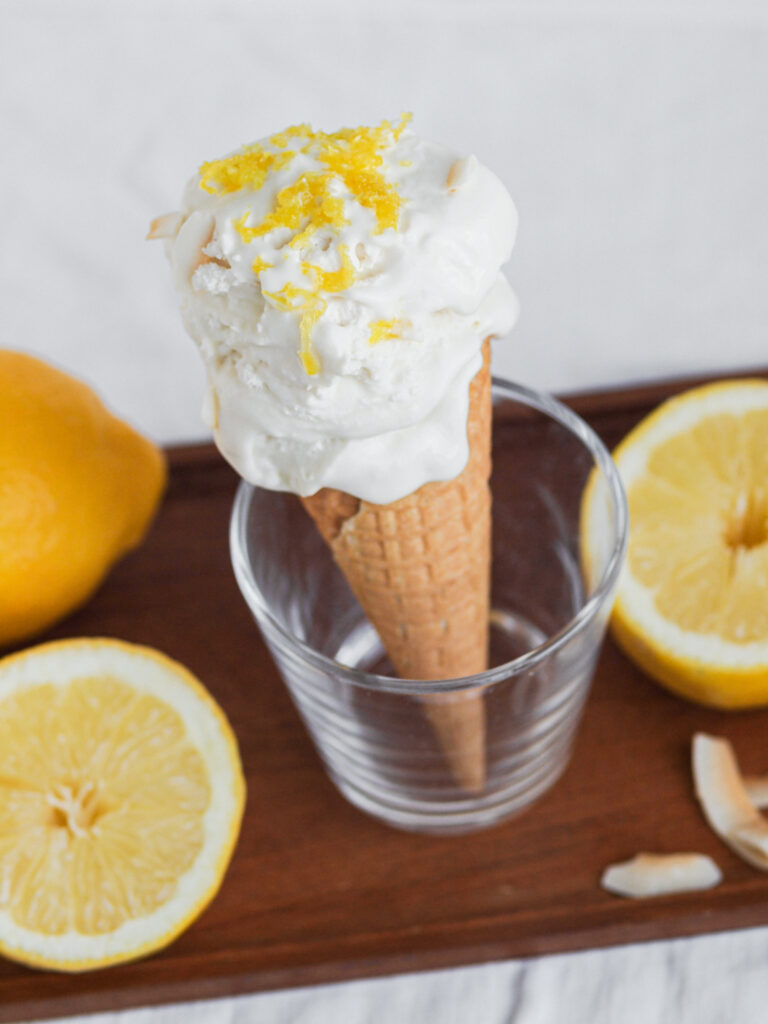 vegan lemon coconut ice cream