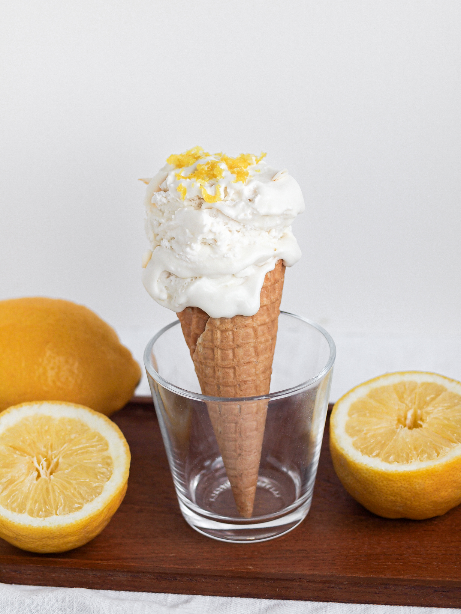Creamy Lemon Coconut Vegan Ice Cream (Gluten Free/Refined Sugar Free)