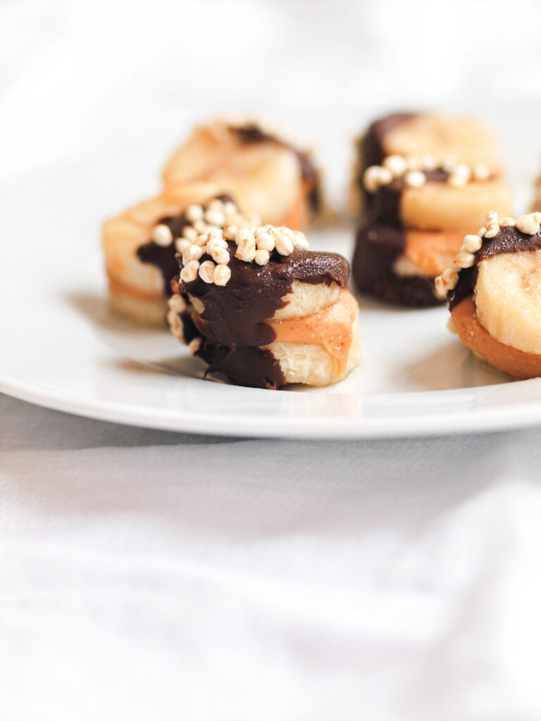 Healthy No-Bake Chocolate + Nut Butter Banana Candy Bites