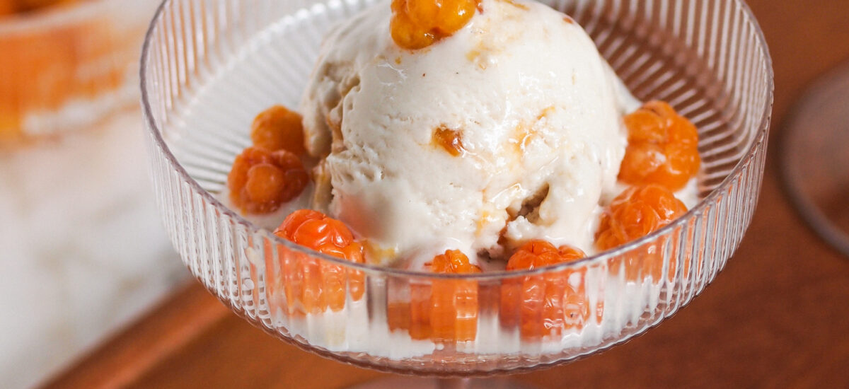 cloudberry cardamom vegan ice cream