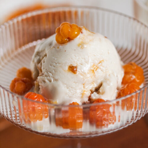 cloudberry cardamom vegan ice cream