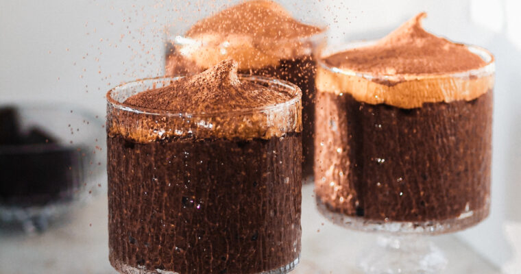 Dalgona Coffee Chocolate Chia Healthy Vegan Pudding