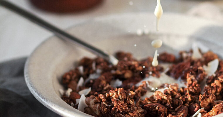 Healthy Chocolate Tahini Vegan Granola