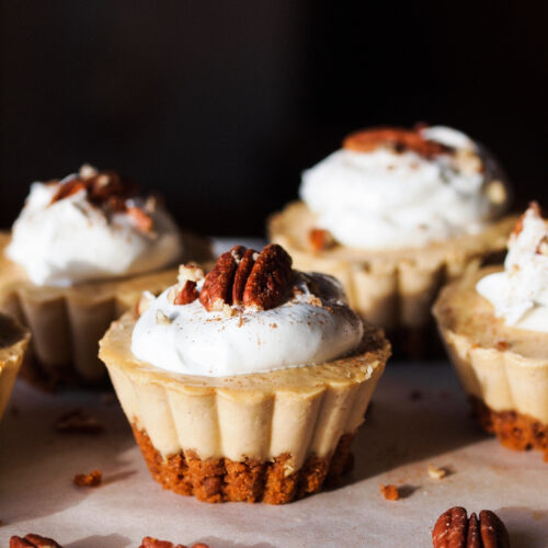 vegan pumpkin biscoff lotus cheesecake