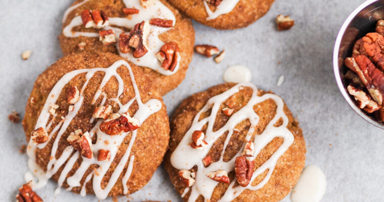 Vegan Maple Pecan Pumpkin Cookies With Healthier Frosting