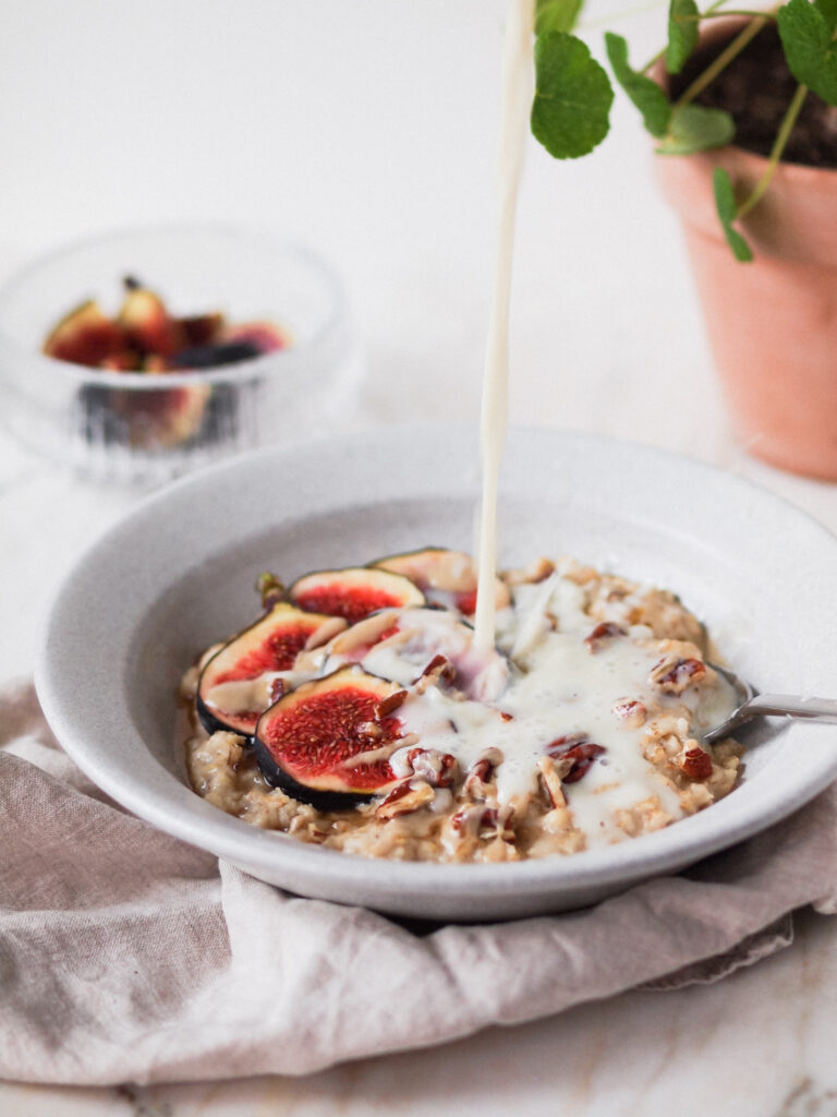 Fig Tahini Cardamom Maple Healthy Oatmeal Vegan