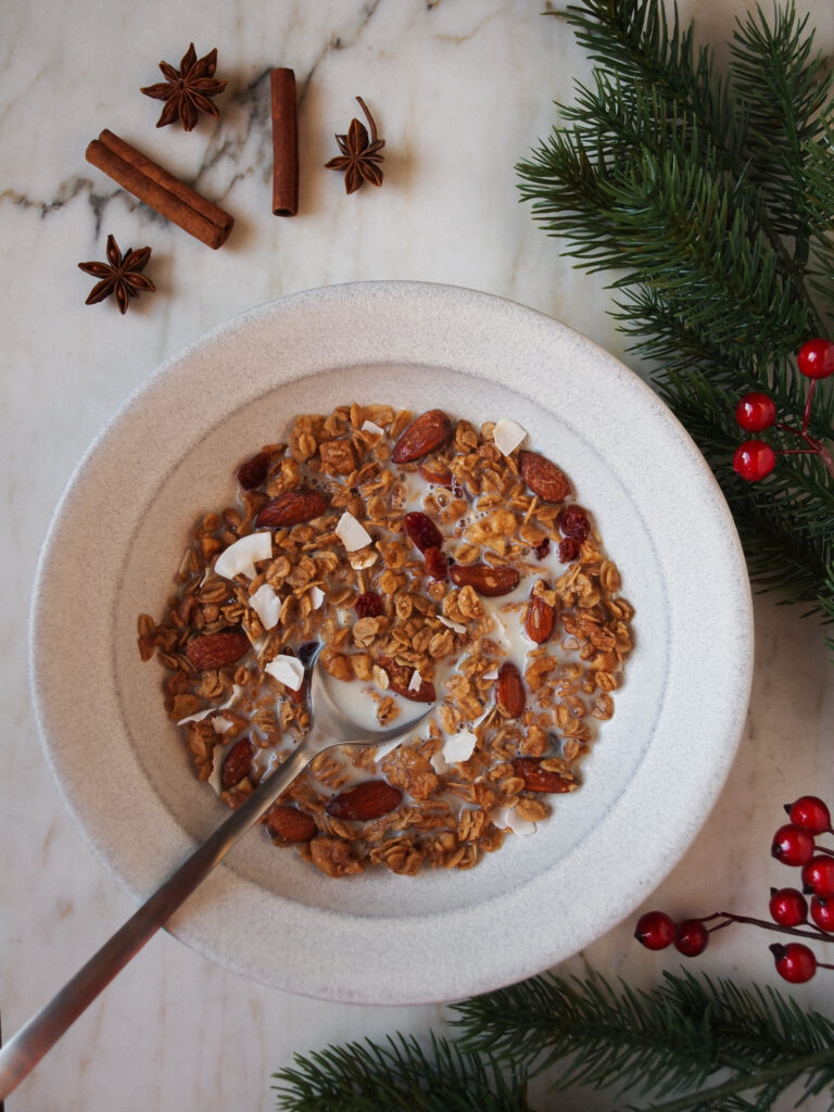 healthy gingerbread granola