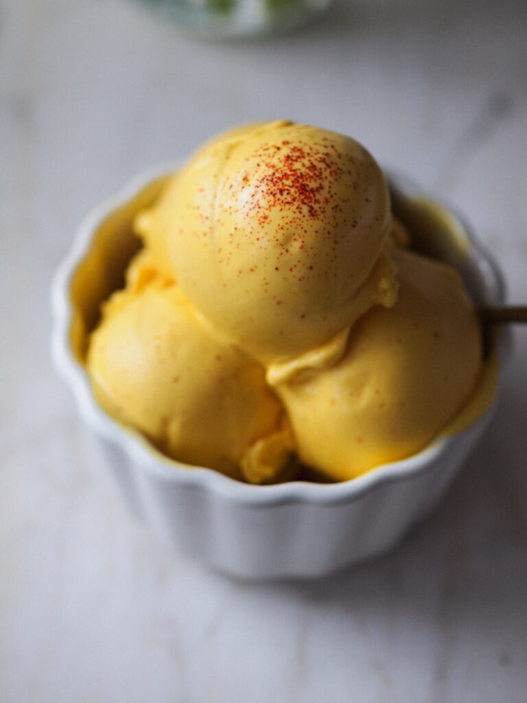 Healthier Vegan Saffron Ice Cream