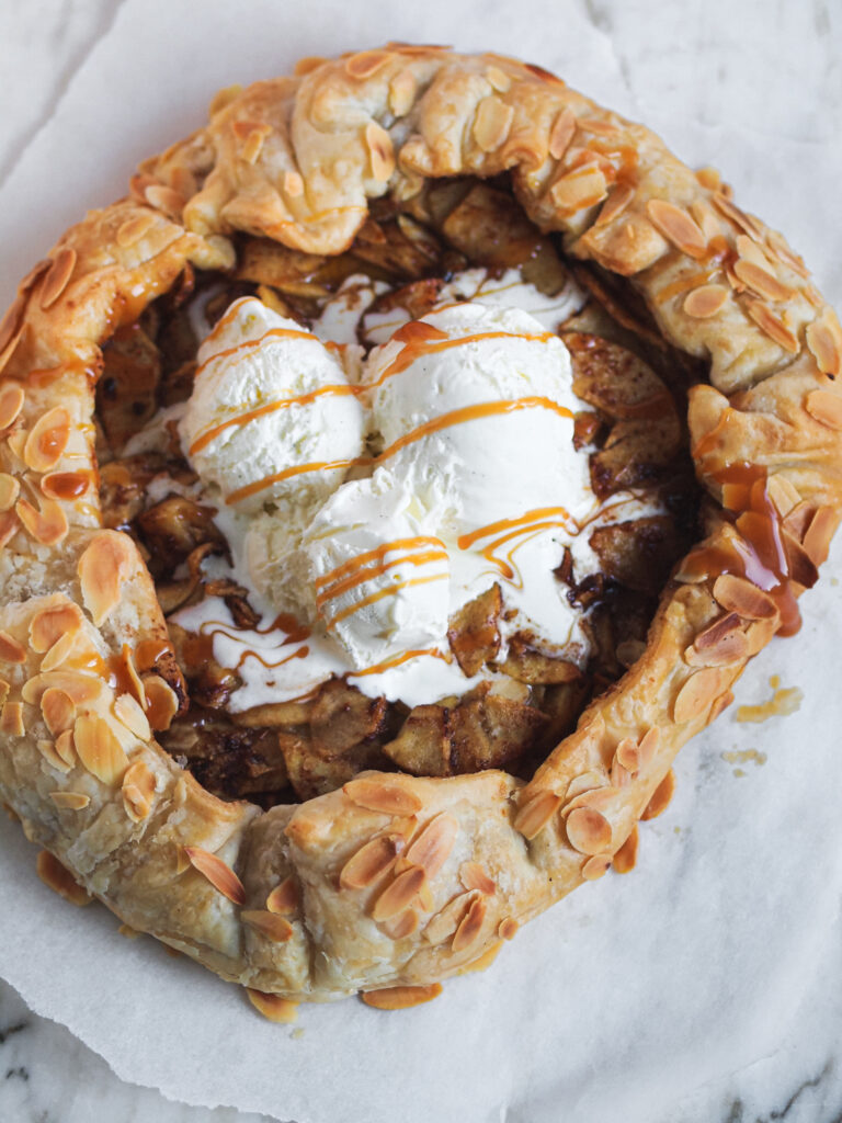 Easy Cinnamon Apple Almond Vegan Galette