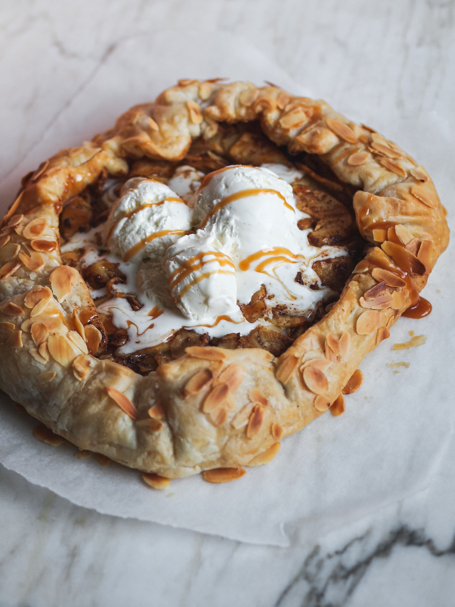 Easy Cinnamon Apple Almond Vegan Galette