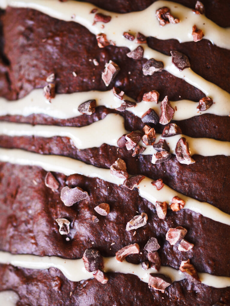 healthy chocolate tahini vegan banana bread