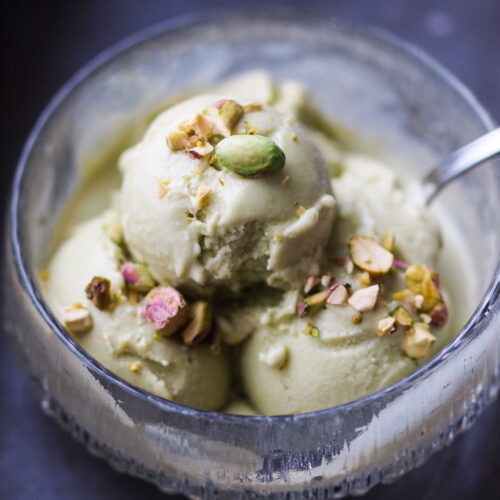 Healthier Vegan Pistachio Ice Cream