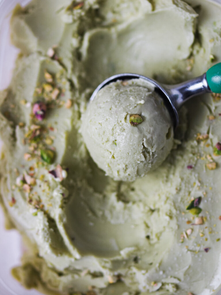 Healthier Vegan Pistachio Ice Cream