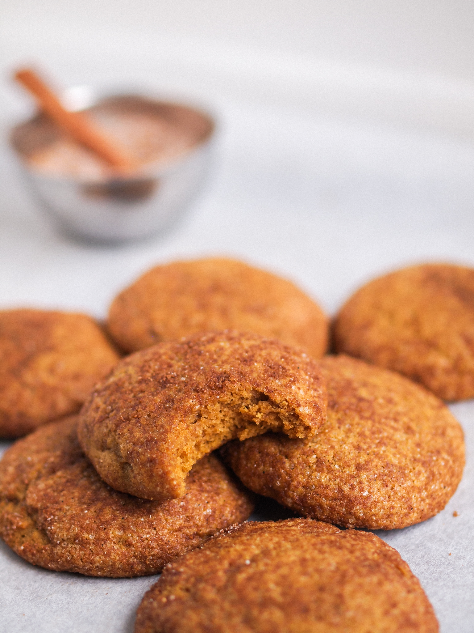 vegan pumpkin snickerdoodles