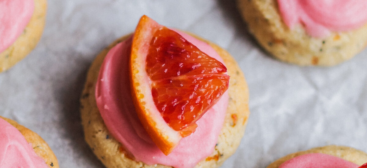 Healthier Blood Orange Poppy Seed Vegan Cookies