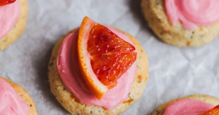 Healthier Blood Orange Poppy Seed Vegan Cookies (Gluten Free)