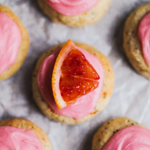 Healthier Blood Orange Poppy Seed Vegan Cookies