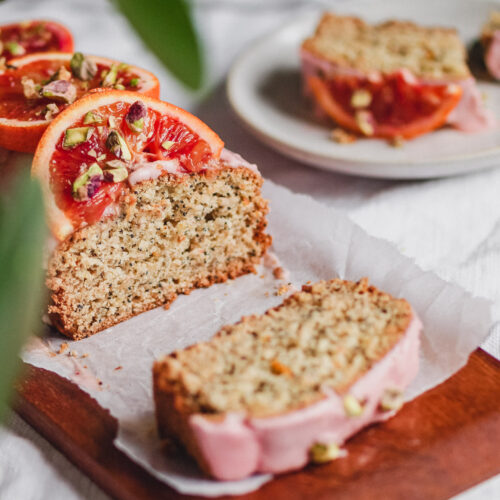 Vegan Blood Orange Cardamom Poppy Seed Cake