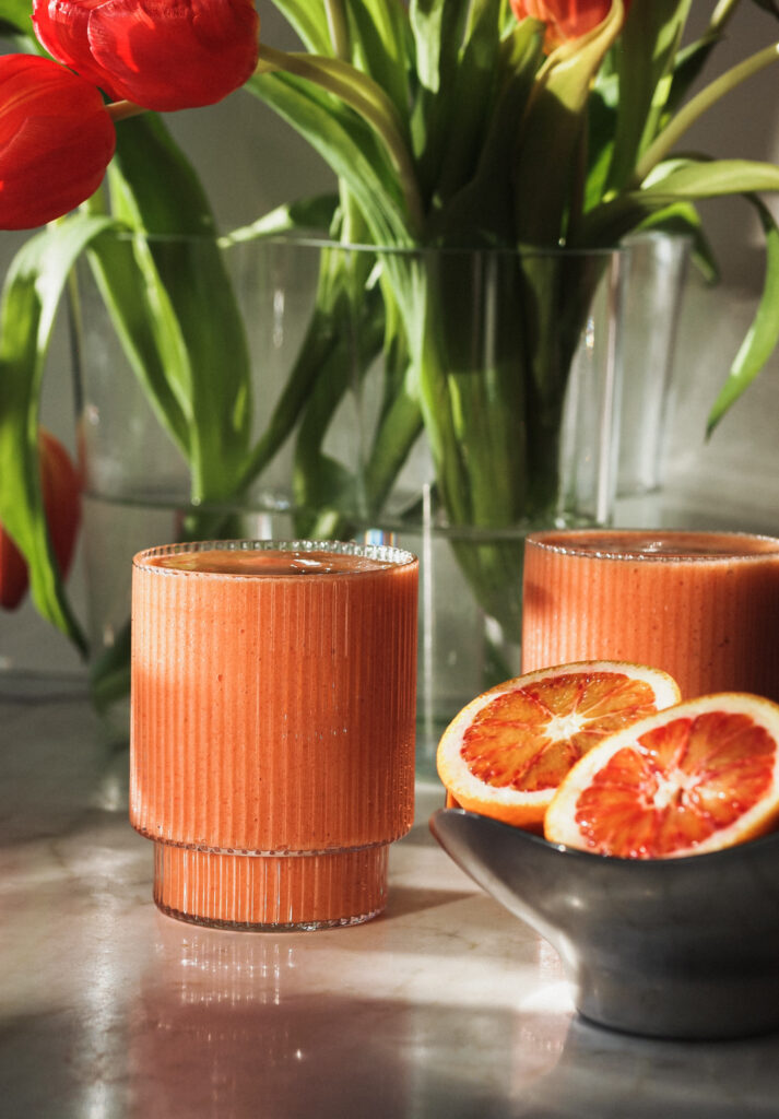 Healthy Blood Orange Smoothie with Ginger Zing