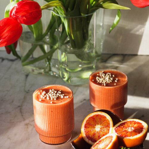 Healthy Blood Orange Smoothie with Ginger Zing