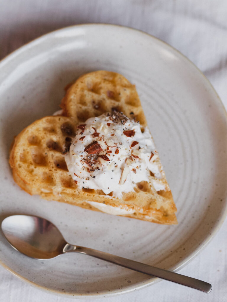 Swedish Semla Vegan Waffle Cake