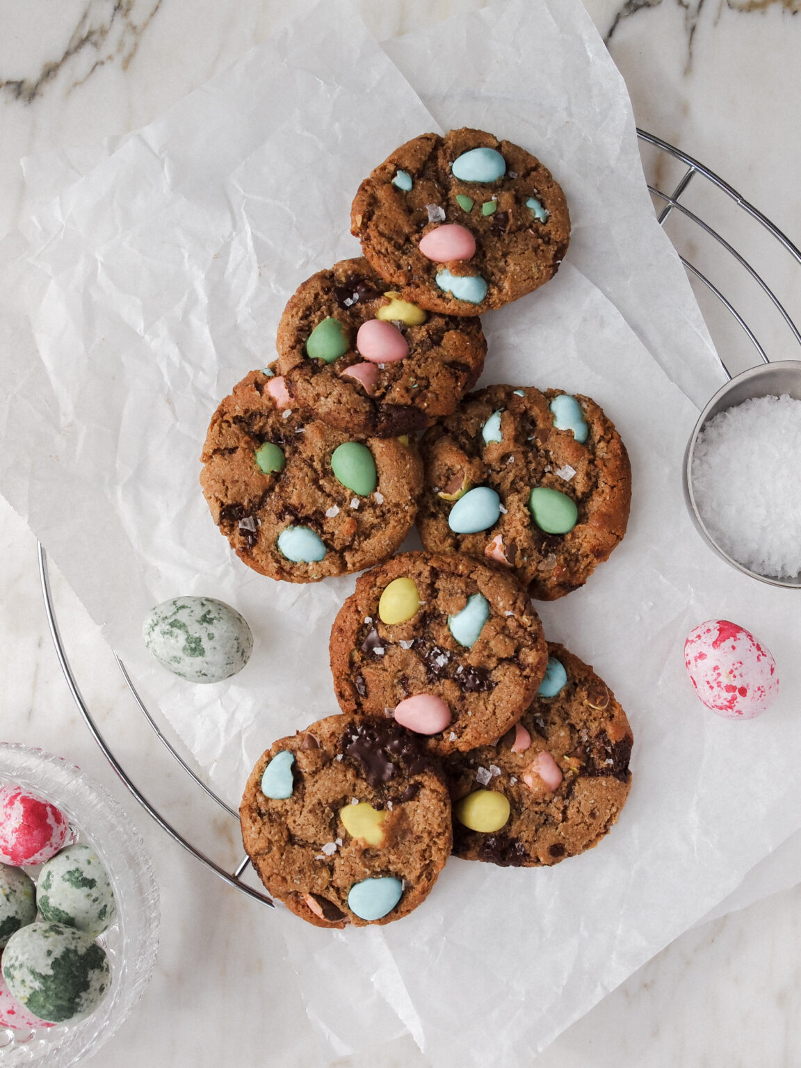 Healthier Easter Chocolate Vegan Cookies - baking me healthy