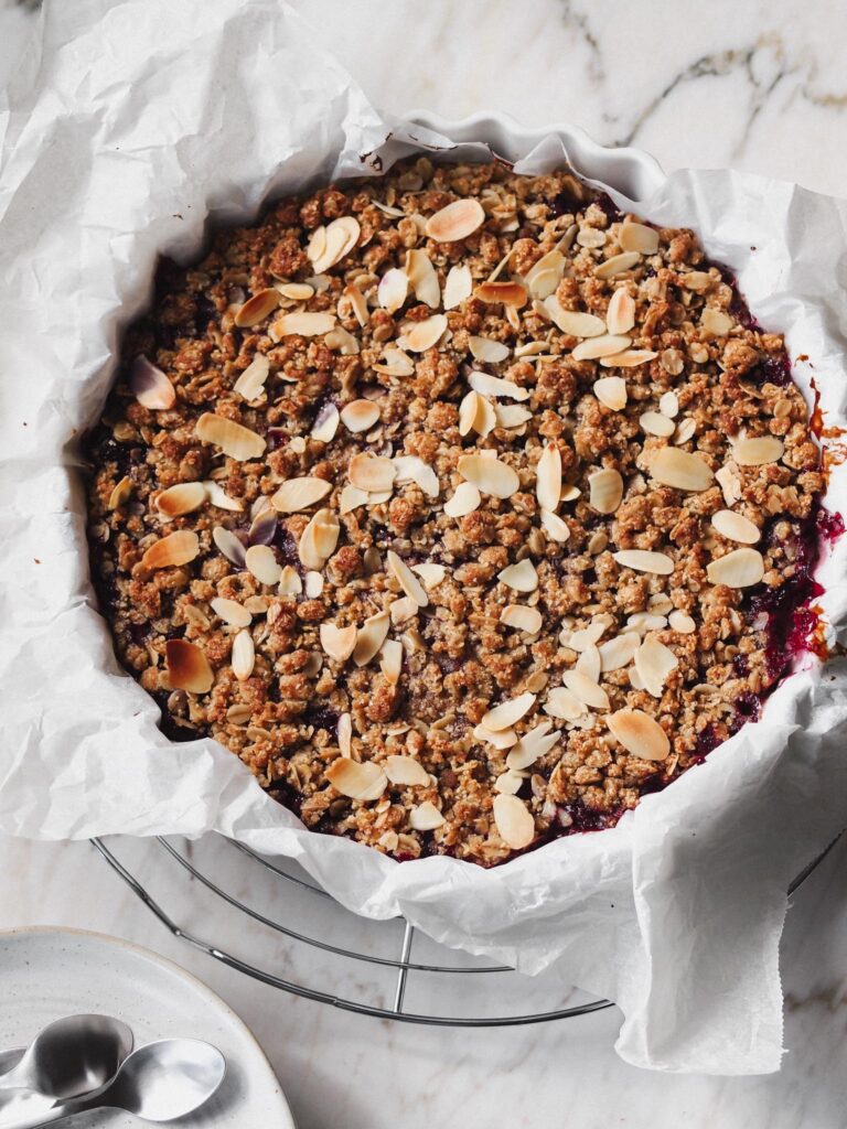 Healthy Cherry Almond Vegan Crumble Bars