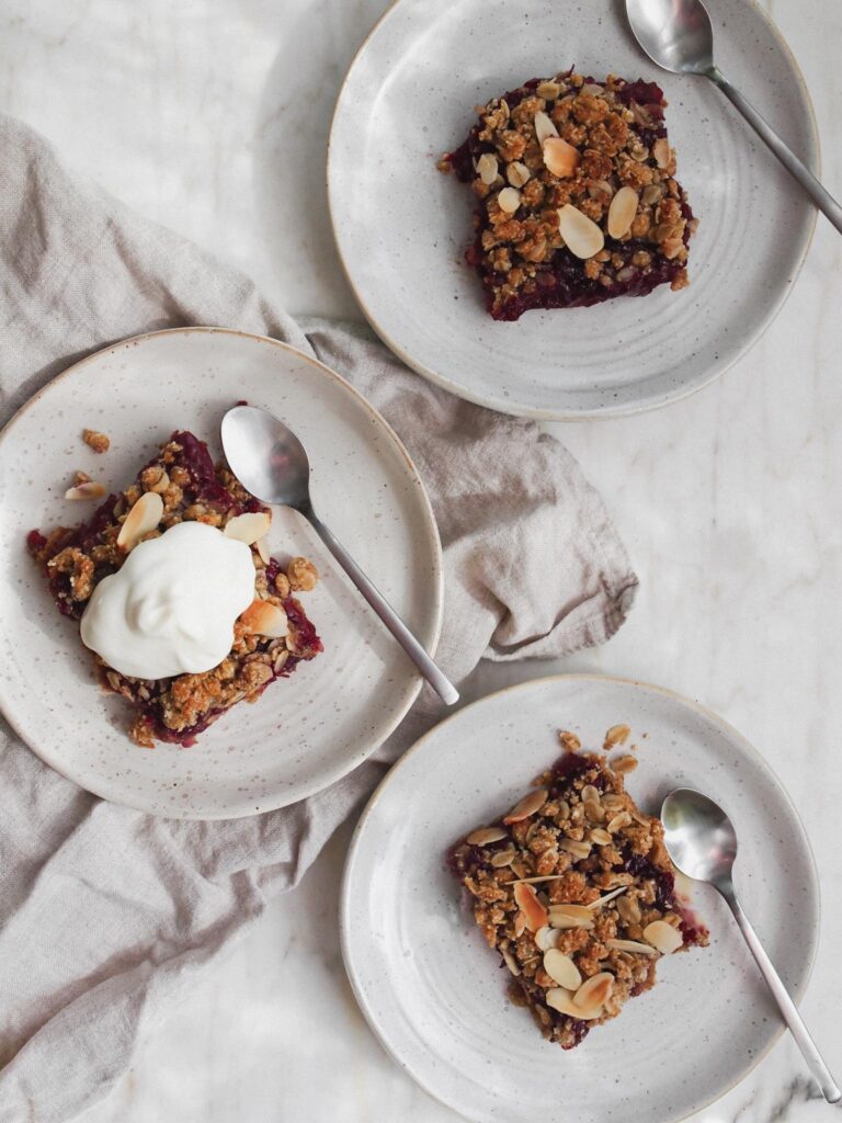 Healthy Cherry Almond Vegan Crumble Bars