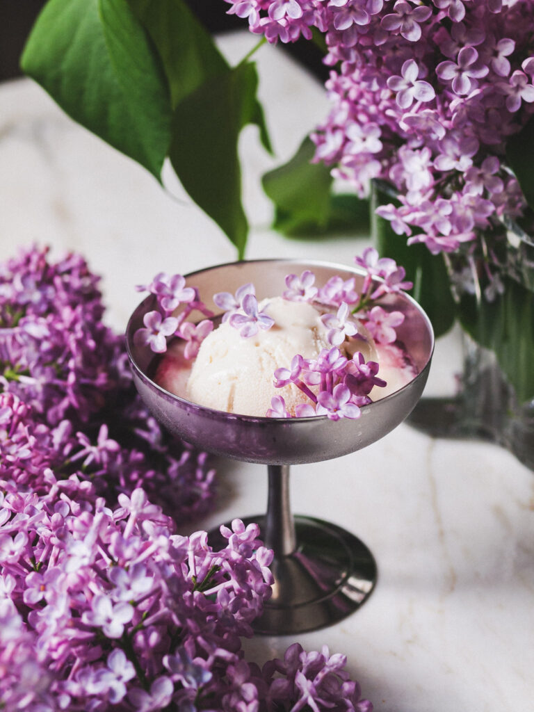 Healthier Lilac Vanilla Vegan Ice Cream