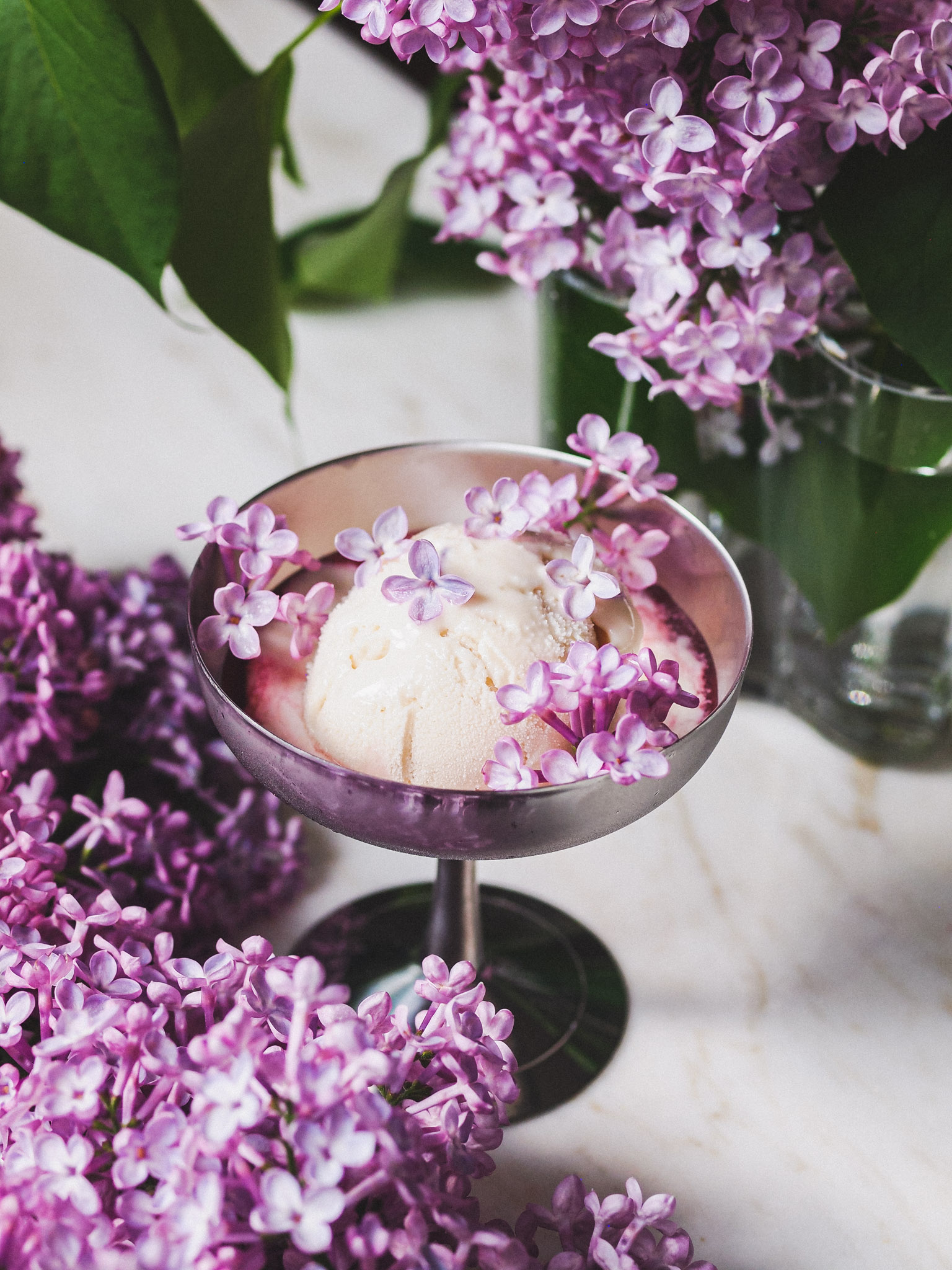 Healthier Lilac Vanilla Vegan Ice Cream