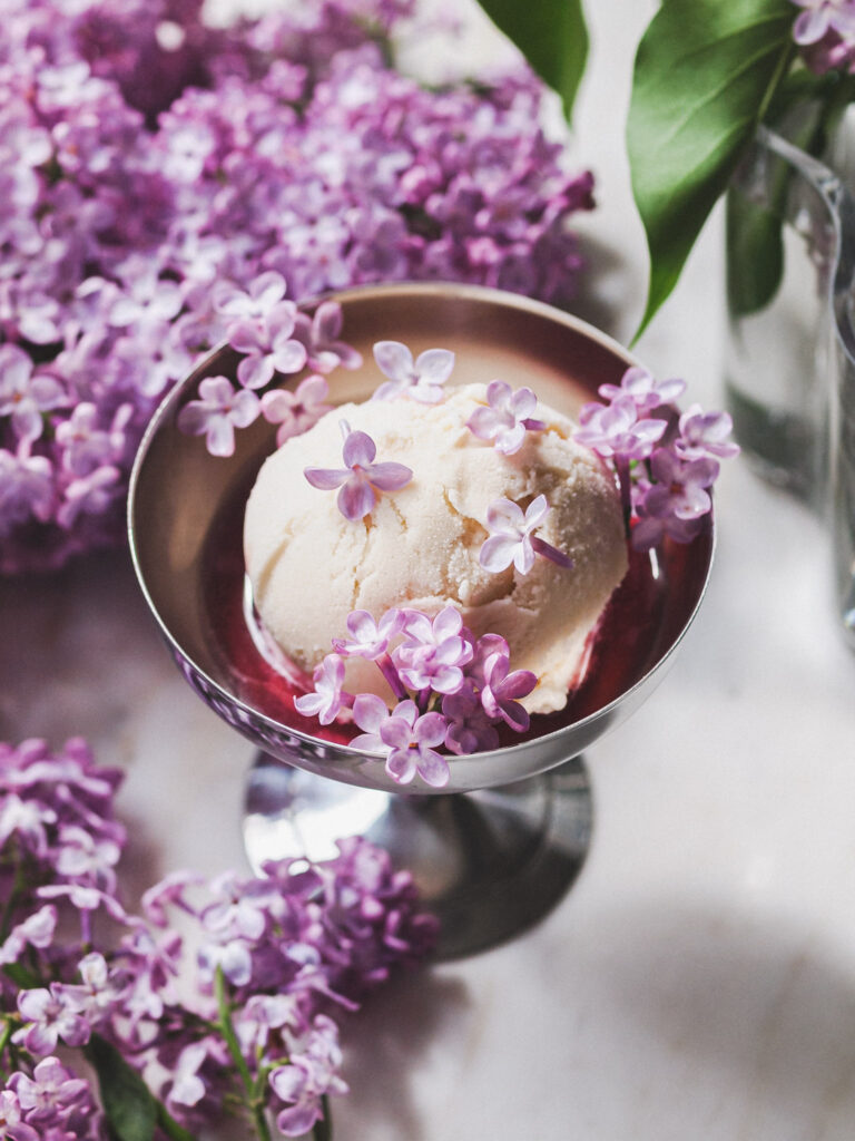 Healthier Lilac Vanilla Vegan Ice Cream