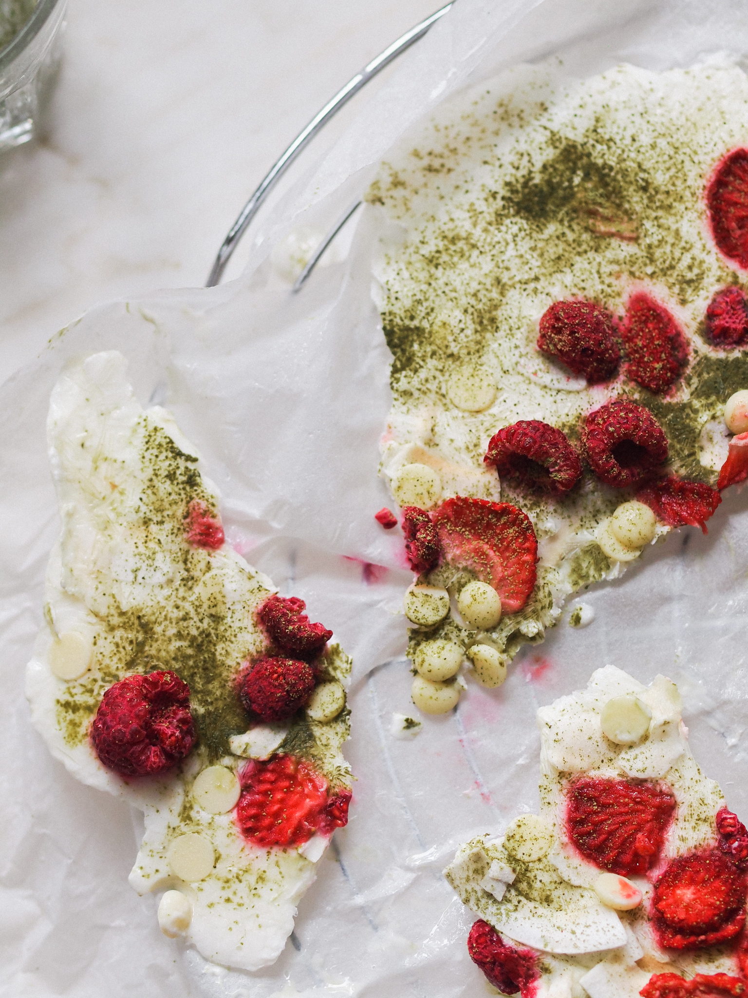 Healthy Matcha Coconut Yogurt Bark