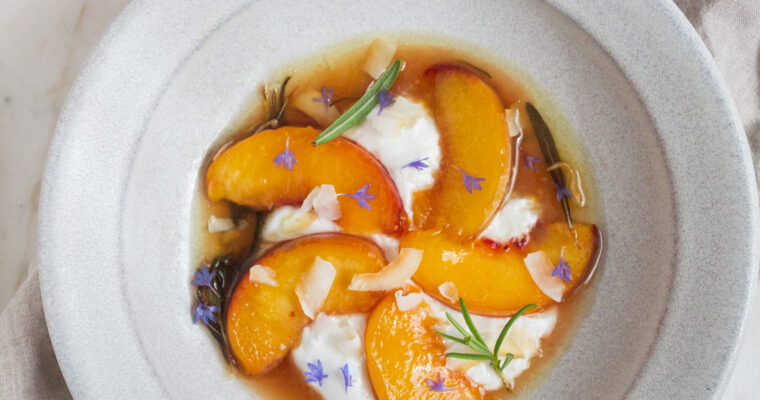 Rosemary Caramelised Peaches