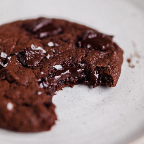 Fudgy Vegan Tahini Brownie Cookies