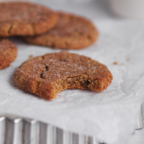 Healthier Vegan Gingerbread Snickerdoodles